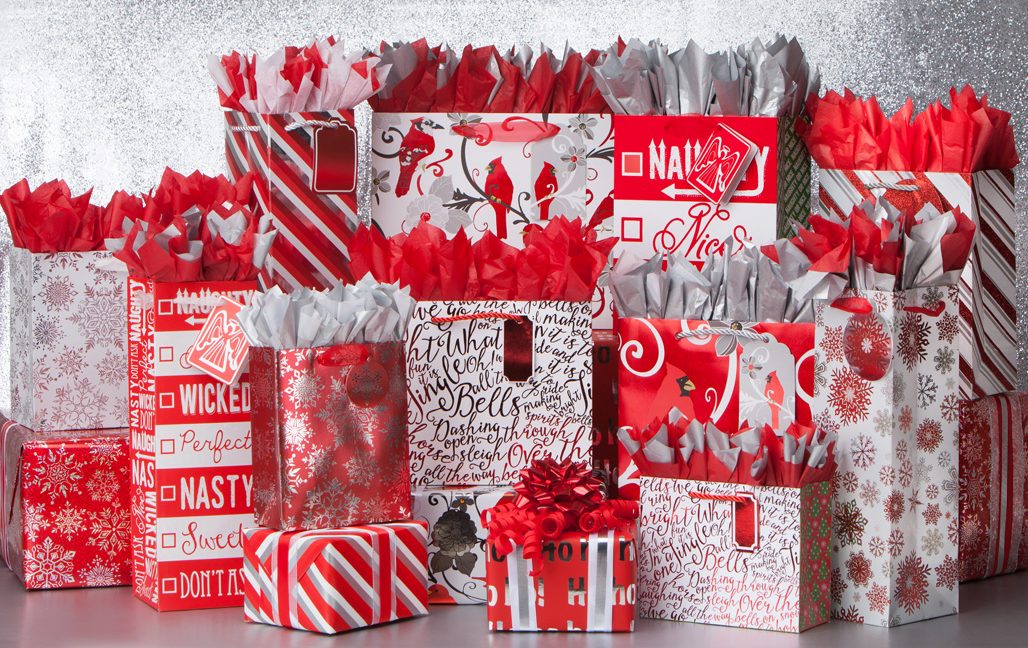 Jillson & Roberts Bulk Gift Wrap, Matte Solid Red, 1/4 Ream 208' x 30 inch